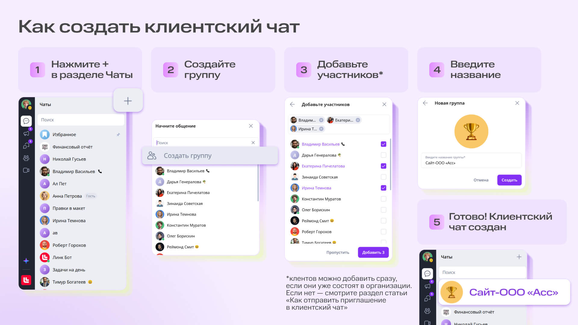 Как сделать клиентский чат в МТС Линк Чатах и организовать совместную работу | Картинка 9 1 Как сделать клиентский чат в МТС Линк Чатах и организовать совместную работу | Фото 9 1